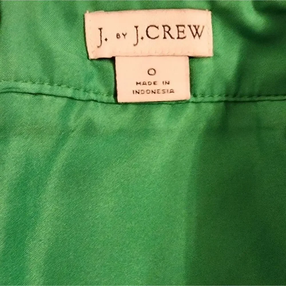 J. CREW green and orange floral‎ pencil shirt size 0